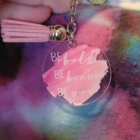 New 3 Set Gift Bundle- Sequin Wallet, Pink & Clear Keychain, Strawberry Lip Balm - Picture 6 of 13